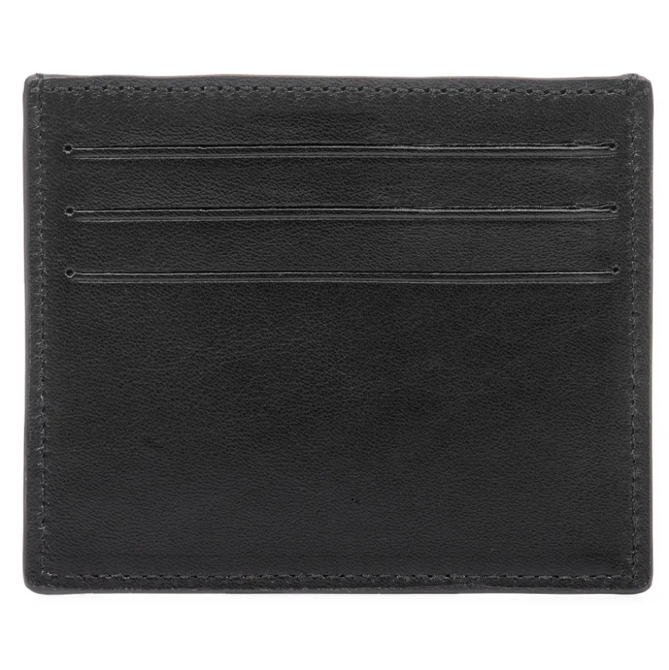 Avvenice - Premium Leather Credit Card Holder - Black Fuchsia - Handmade in Italy - Exclusive Luxury Collection - Avvenice