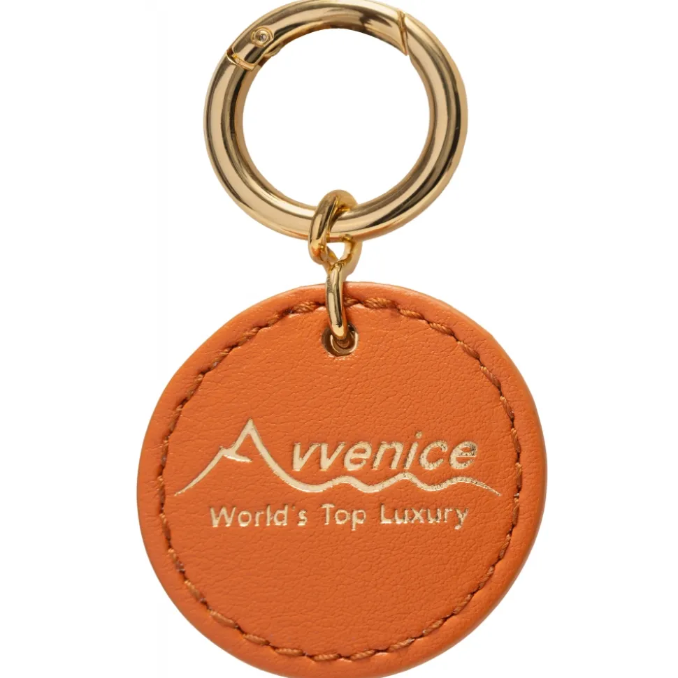 Avvenice - Premium Leather Pendant - Orange - Keychain - Handmade in Italy - Exclusive Luxury Collection - Avvenice