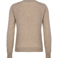 Avvenice - Theria - Woman Loro Piana Cashmere Crew Neck Sweater - Tundra - Knitwear - Luxury Exclusive Collection - Avvenice