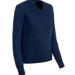 Avvenice - Theria - Woman Loro Piana Cashmere V-Neck Sweater - Blue - Knitwear - Luxury Exclusive Collection - Avvenice