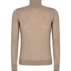 Avvenice - Theria - Woman Loro Piana Cashmere Turtleneck Sweater - Tundra - Knitwear - Luxury Exclusive Collection - Avvenice