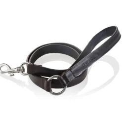 B Wilde Collection - Figaro Leash - Dark Chocolate - Figaro Collection - Leather Leash - High Quality Luxury - Avvenice
