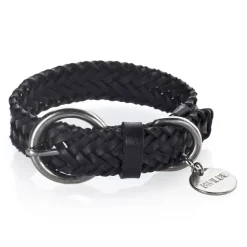 B Wilde Collection - Figaro Collar - Onyx - Figaro Collection - Leather Collar - High Quality Luxury - Avvenice