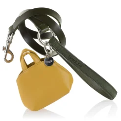 B Wilde Collection - Mini Dog Bag Dispenser - Tuscany Yellow - Wilde Collection - Leather Dispenser - High Quality Luxury - Avvenice
