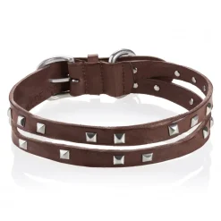 B Wilde Collection - Set Cairo - Biscuit - Collar & Leash - Cairo Collection - Leather Collar - High Quality Luxury - Avvenice
