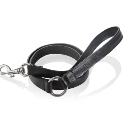 B Wilde Collection - Set Figaro - Onyx - Collar & Leash - Figaro Collection - Leather Collar - High Quality Luxury - Avvenice