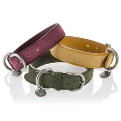 B Wilde Collection - Set Tango - Bordeaux - Collar & Leash - Tango Collection - Leather Collar - High Quality Luxury - Avvenice