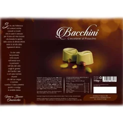 Bacco - Tipicità al Pistacchio - Bacchini - Pistachio Chocolate Pralines - Sicilian Chocolates - Artisan Chocolate - 150 g - Avvenice