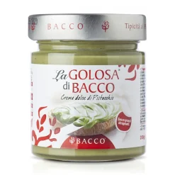 Bacco - Tipicità al Pistacchio - La Golosa di Bacco - Cream with Green Pistachio from Bronte - Artisan Spreadable Creams - 200 g - Avvenice