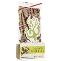 Bacco - Tipicità al Pistacchio - Pistachio Sicilian Hard Nougat - Artisan Nougat - 100 g - Avvenice