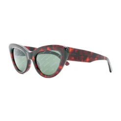 Balenciaga - Cat Eye Havana Sunglasses in Acetate with Logos  - Sunglasses - Balenciaga Eyewear - Avvenice