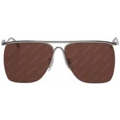 Balenciaga - Curve Navigator Sunglasses - Silver Brown - Sunglasses - Balenciaga Eyewear - Avvenice