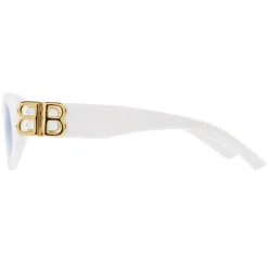 Balenciaga - Dinasty D-Frame Sunglasses - White - Sunglasses - Balenciaga Eyewear - Avvenice