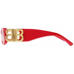 Balenciaga - Dynasty Rectangle Sunglasses - Red - Sunglasses - Balenciaga Eyewear - Avvenice