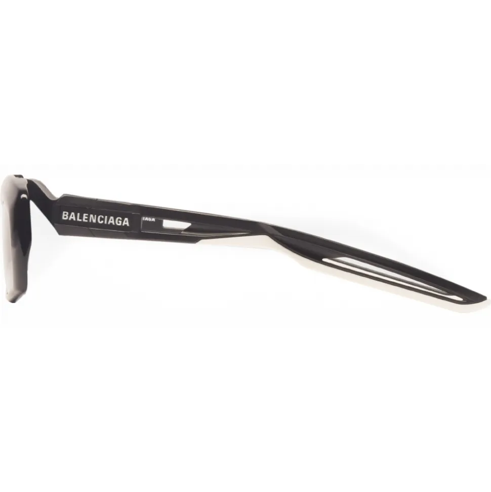 Balenciaga - Hybrid Rectangle Sunglasses - Black White - Sunglasses - Balenciaga Eyewear - Avvenice