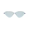 Balenciaga - Invisible Cat Sunglasses in Blue Metal with Blue Lenses - Sunglasses - Balenciaga Eyewear - Avvenice
