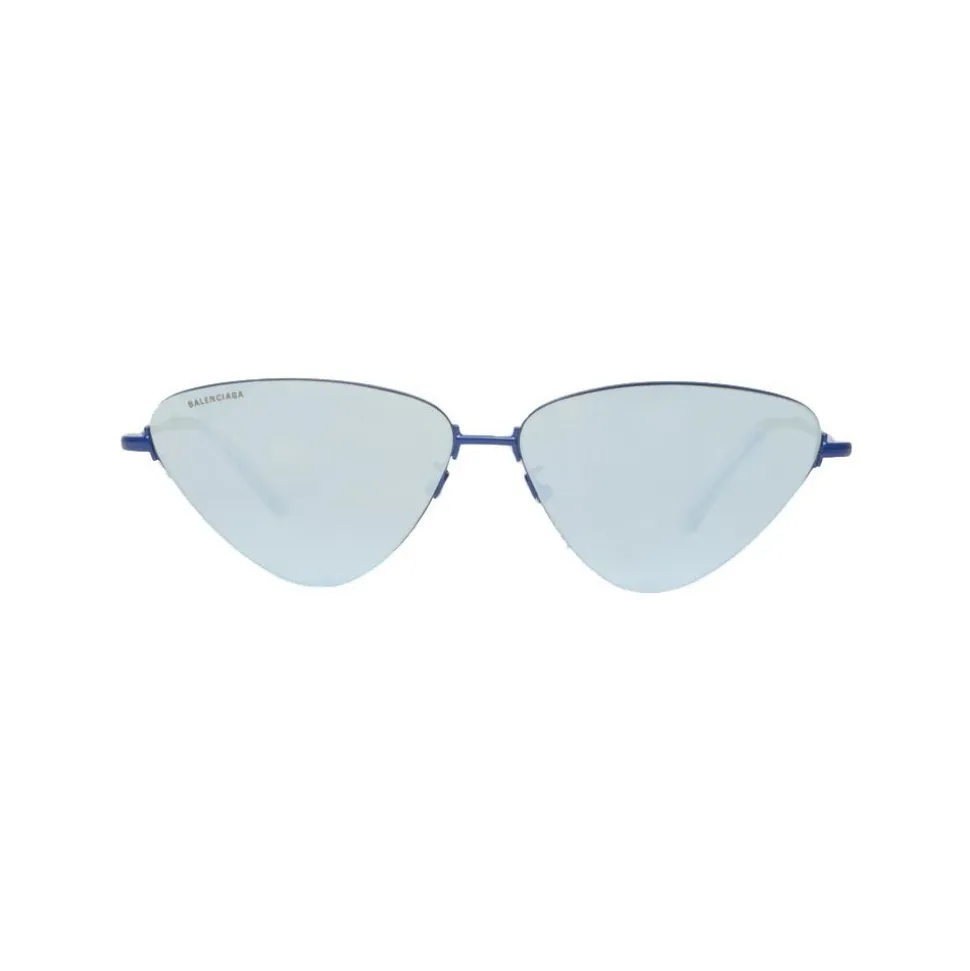 Balenciaga - Invisible Cat Sunglasses in Blue Metal with Blue Lenses - Sunglasses - Balenciaga Eyewear - Avvenice