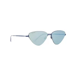 Balenciaga - Invisible Cat Sunglasses in Blue Metal with Blue Lenses - Sunglasses - Balenciaga Eyewear - Avvenice
