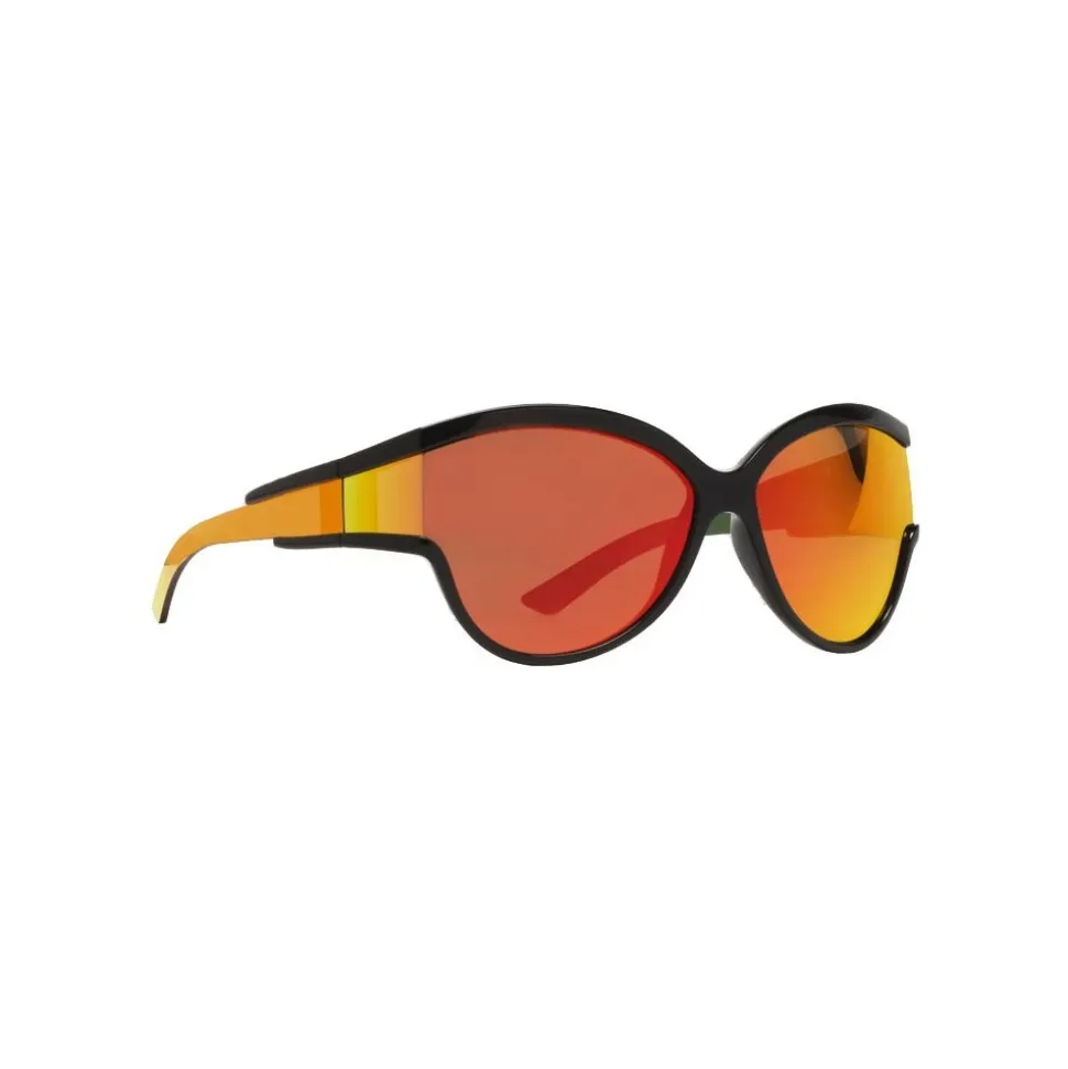 Balenciaga - Limited Round Sunglasses in Black Acetate with Orange Lenses - Sunglasses - Balenciaga Eyewear - Avvenice