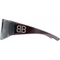 Balenciaga - Mask Round Sunglasses - Black - Sunglasses - Balenciaga Eyewear - Avvenice