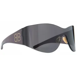 Balenciaga - Mask Round Sunglasses - Black - Sunglasses - Balenciaga Eyewear - Avvenice