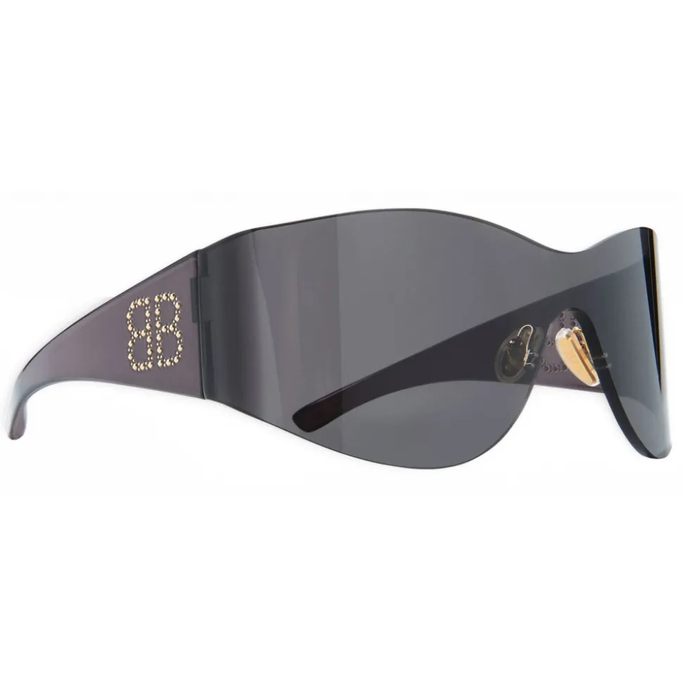 Balenciaga - Mask Round Sunglasses - Black - Sunglasses - Balenciaga Eyewear - Avvenice
