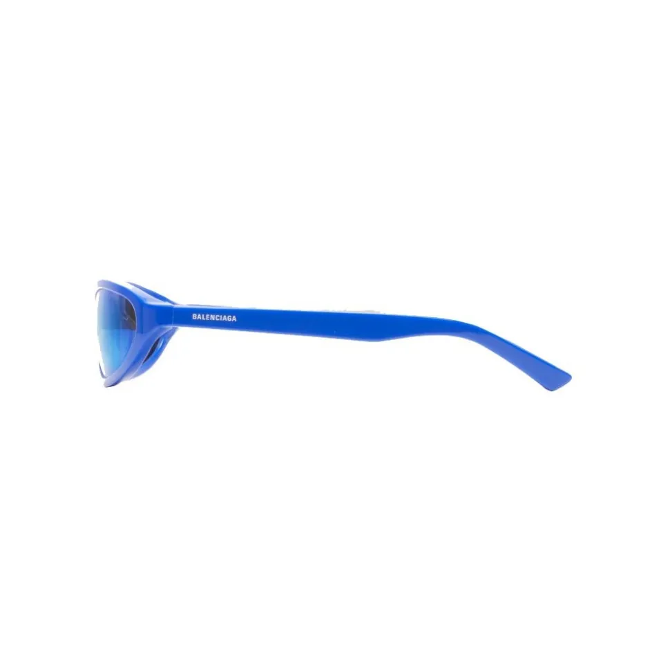 Balenciaga - Neo Round Sunglasses in Bright Blue Acetate with Bright Blue Lenses - Sunglasses - Balenciaga Eyewear - Avvenice