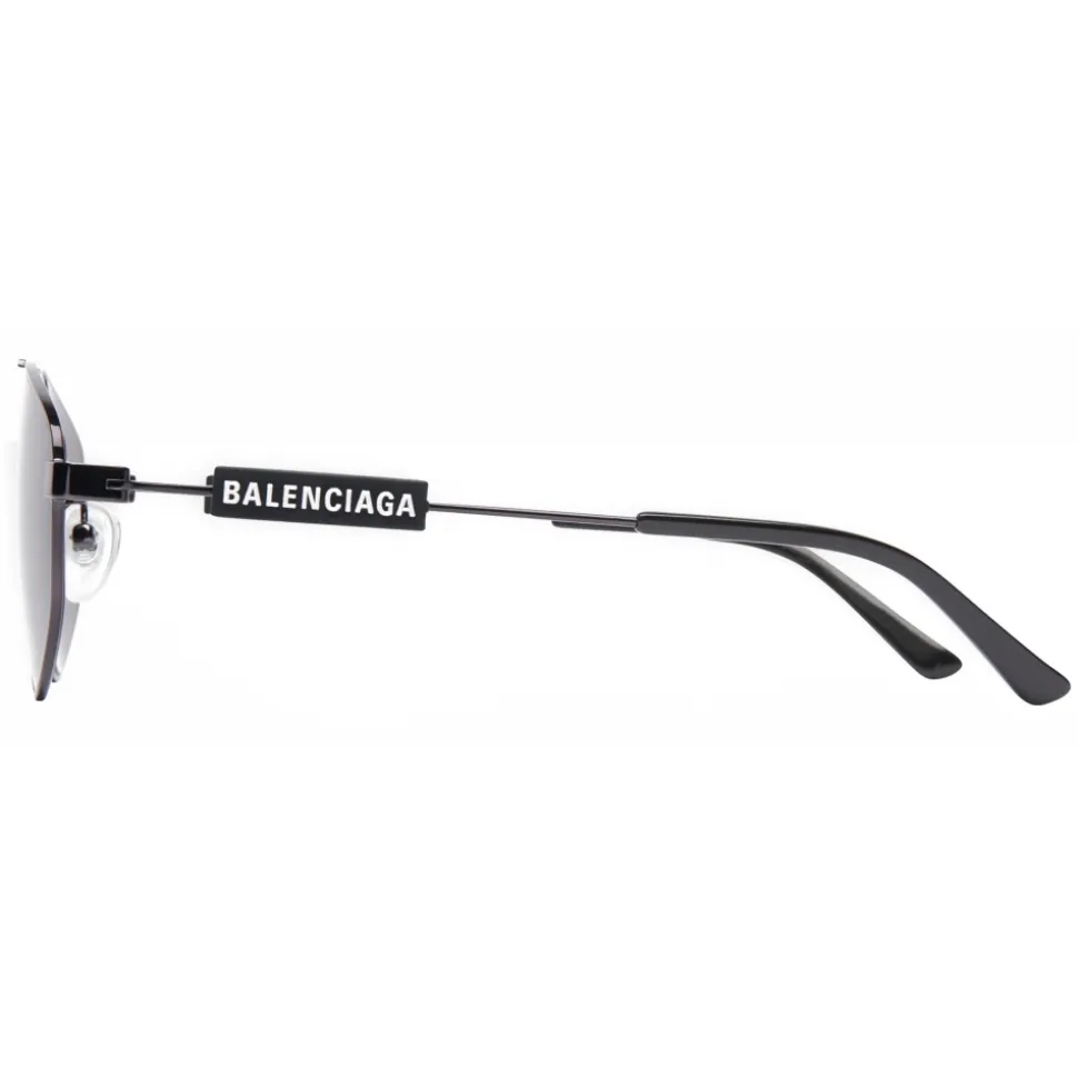 Balenciaga - Tag Pilot Sunglasses - Black - Sunglasses - Balenciaga Eyewear - Avvenice