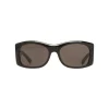 Balenciaga - Thick Round Acetate Gray Dark Sunglasses with Gray Lenses - Sunglasses - Balenciaga Eyewear - Avvenice