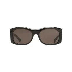 Balenciaga - Thick Round Acetate Gray Dark Sunglasses with Gray Lenses - Sunglasses - Balenciaga Eyewear - Avvenice