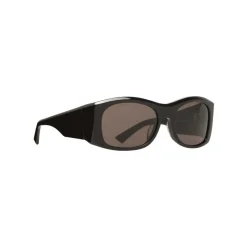 Balenciaga - Thick Round Acetate Gray Dark Sunglasses with Gray Lenses - Sunglasses - Balenciaga Eyewear - Avvenice