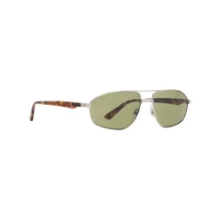 Balenciaga - Vintage Aviator Sunglasses in Silver Metal and Vintage Green Lenses - Sunglasses - Balenciaga Eyewear - Avvenice