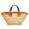 Balenciaga Vintage - Bistrot Panier Tote Bag - Brown Beige - Leather and Straw Handbag - Luxury High Quality - Avvenice