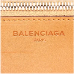 Balenciaga Vintage - Bistrot Panier Tote Bag - Brown Beige - Leather and Straw Handbag - Luxury High Quality - Avvenice