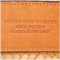 Balenciaga Vintage - Bistrot Panier Tote Bag - Brown Beige - Leather and Straw Handbag - Luxury High Quality - Avvenice