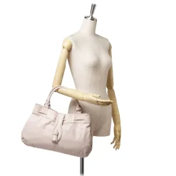 Balenciaga Vintage - Drawstring Leather Handbag Bag - Pink - Leather Handbag - Luxury High Quality - Avvenice