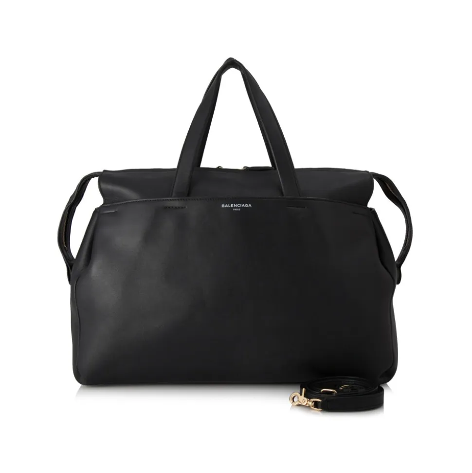 Balenciaga Vintage - Lambskin Portfolio Sac L Bag - Black - Lambskin Leather Bag - Luxury High Quality - Avvenice