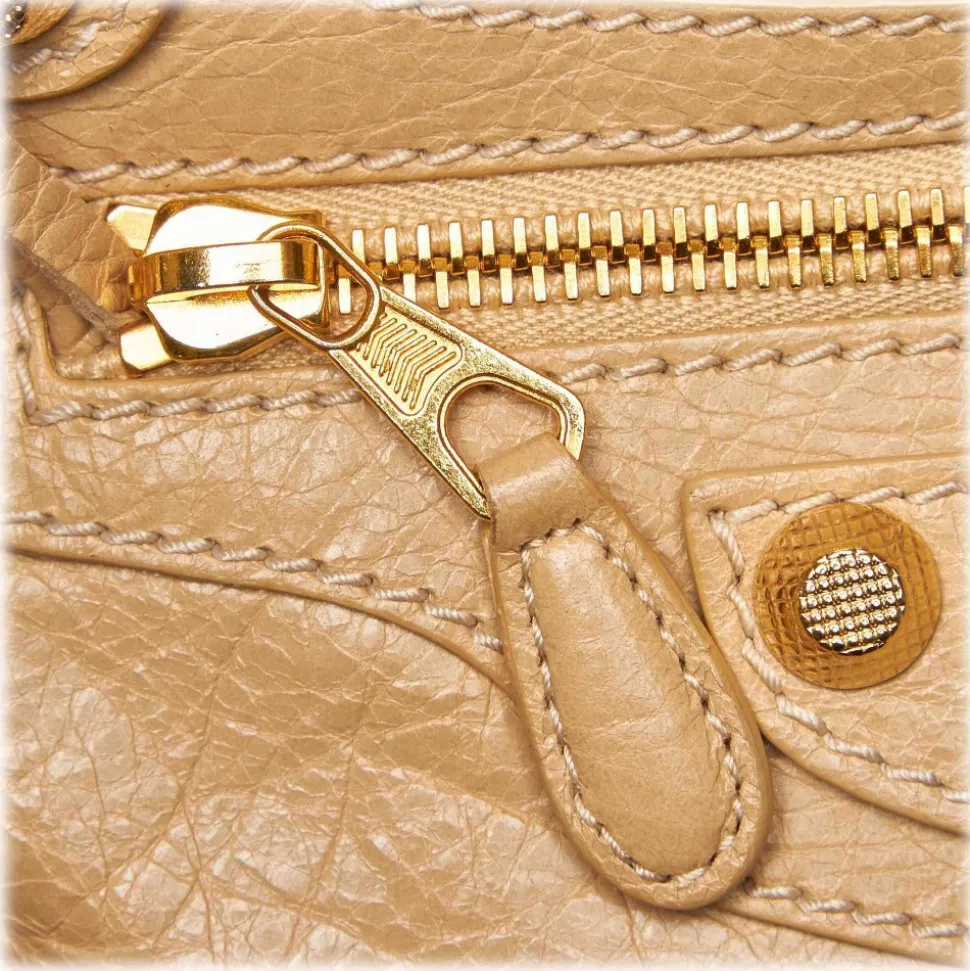 Balenciaga Vintage - Leather Motocross Giant City Bag - Brown Beige - Leather Handbag - Luxury High Quality - Avvenice