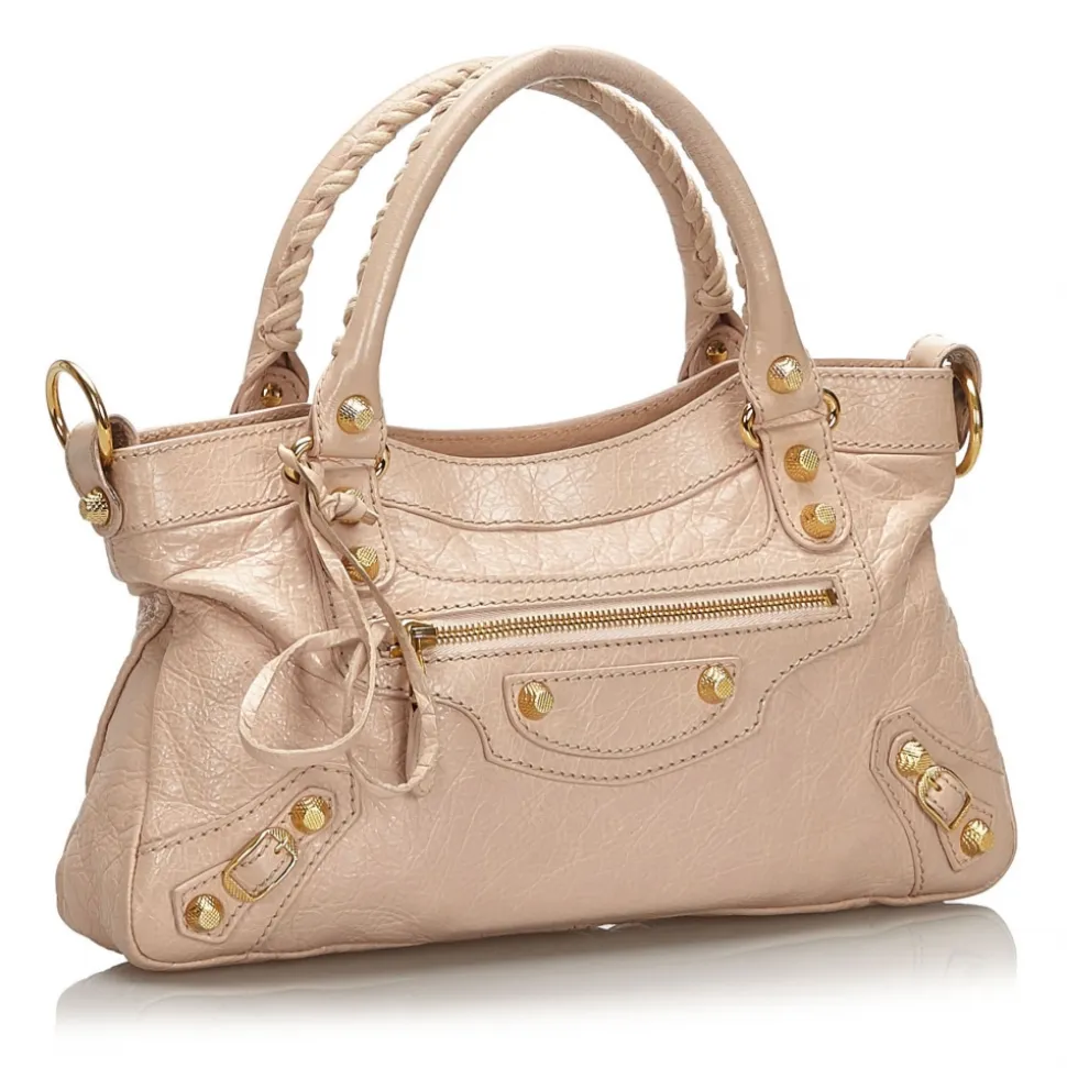 Balenciaga Vintage - Leather Motocross Giant First Satchel Bag - Pink - Leather Handbag - Luxury High Quality - Avvenice