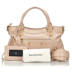 Balenciaga Vintage - Leather Motocross Giant First Satchel Bag - Pink - Leather Handbag - Luxury High Quality - Avvenice