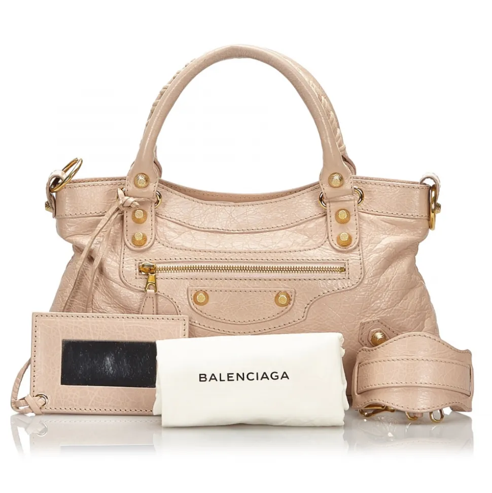 Balenciaga Vintage - Leather Motocross Giant First Satchel Bag - Pink - Leather Handbag - Luxury High Quality - Avvenice
