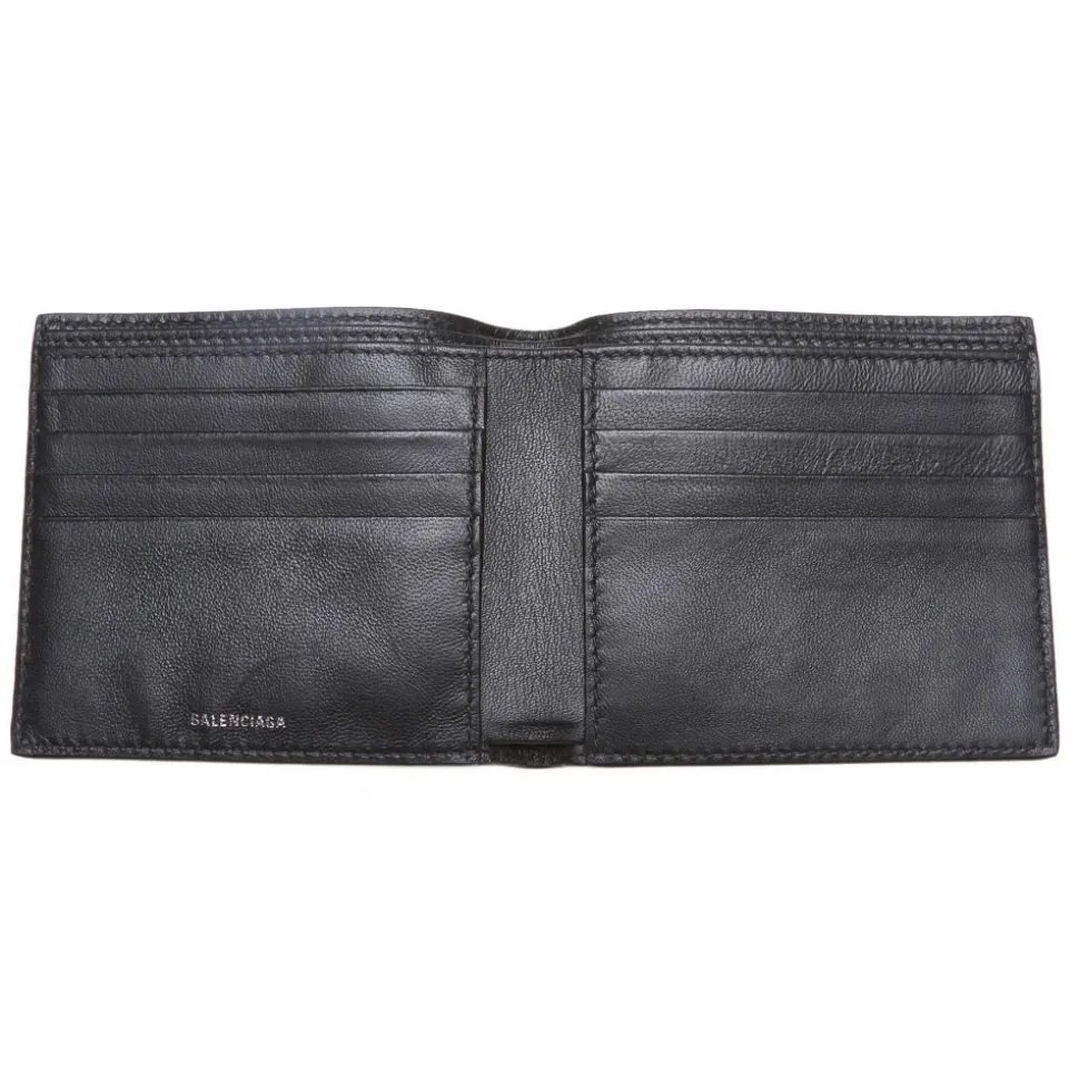 Balenciaga Vintage - Leather Everyday Square Wallet - Black - Leather Wallet - Luxury High Quality - Avvenice