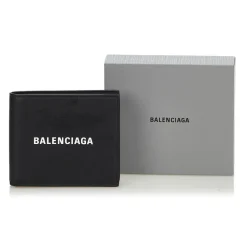 Balenciaga Vintage - Leather Everyday Square Wallet - Black - Leather Wallet - Luxury High Quality - Avvenice