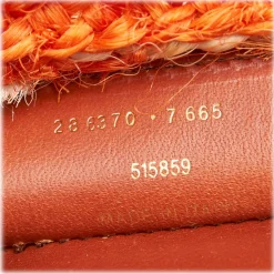 Balenciaga Vintage - Motocross Classic Panier Basket Bag - Orange White - Leather and Straw Handbag - Luxury High Quality - Avvenice