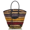 Balenciaga Vintage - Motocross Classic Panier Basket Bag - Brown Beige - Leather and Straw Handbag - Luxury High Quality - Avvenice