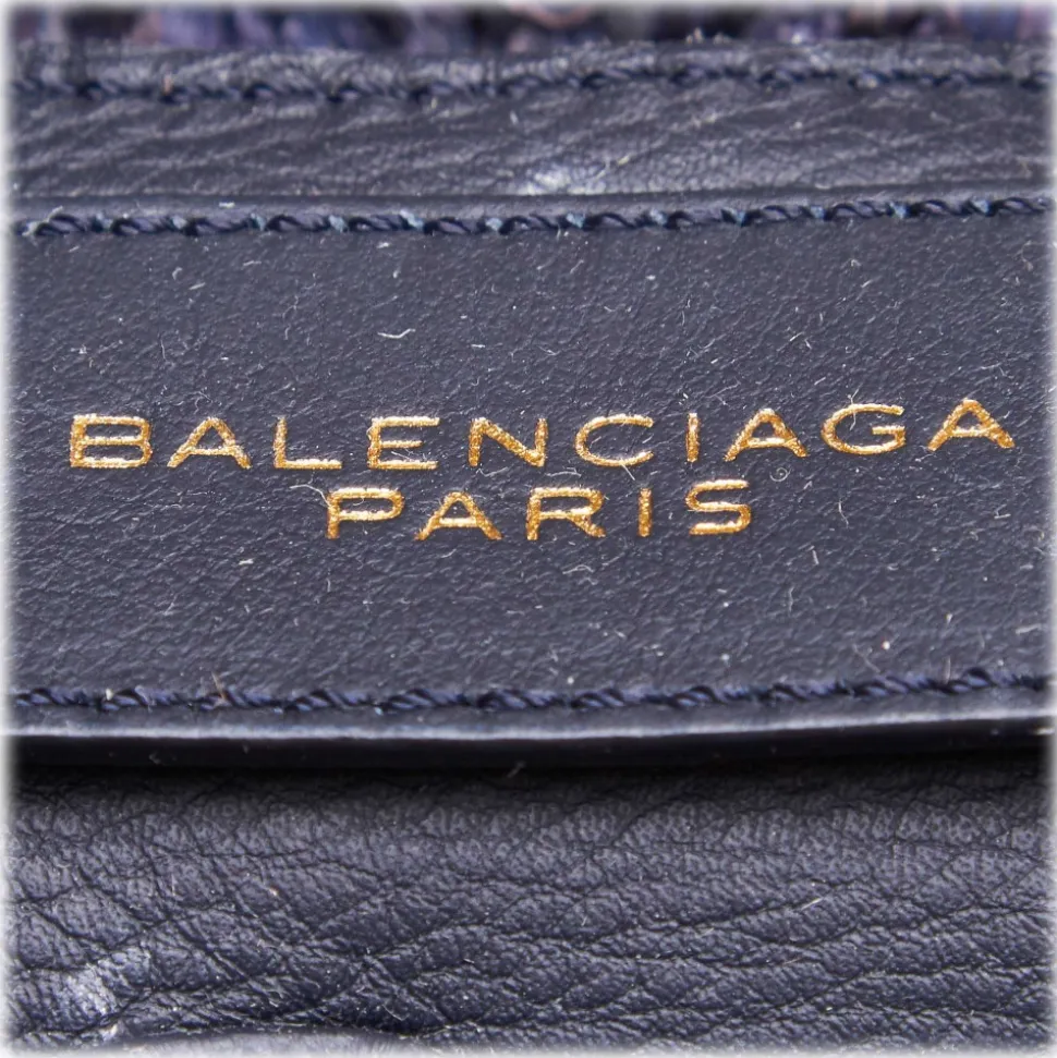 Balenciaga Vintage - Motocross Classic Panier Basket Bag - Brown Beige - Leather and Straw Handbag - Luxury High Quality - Avvenice