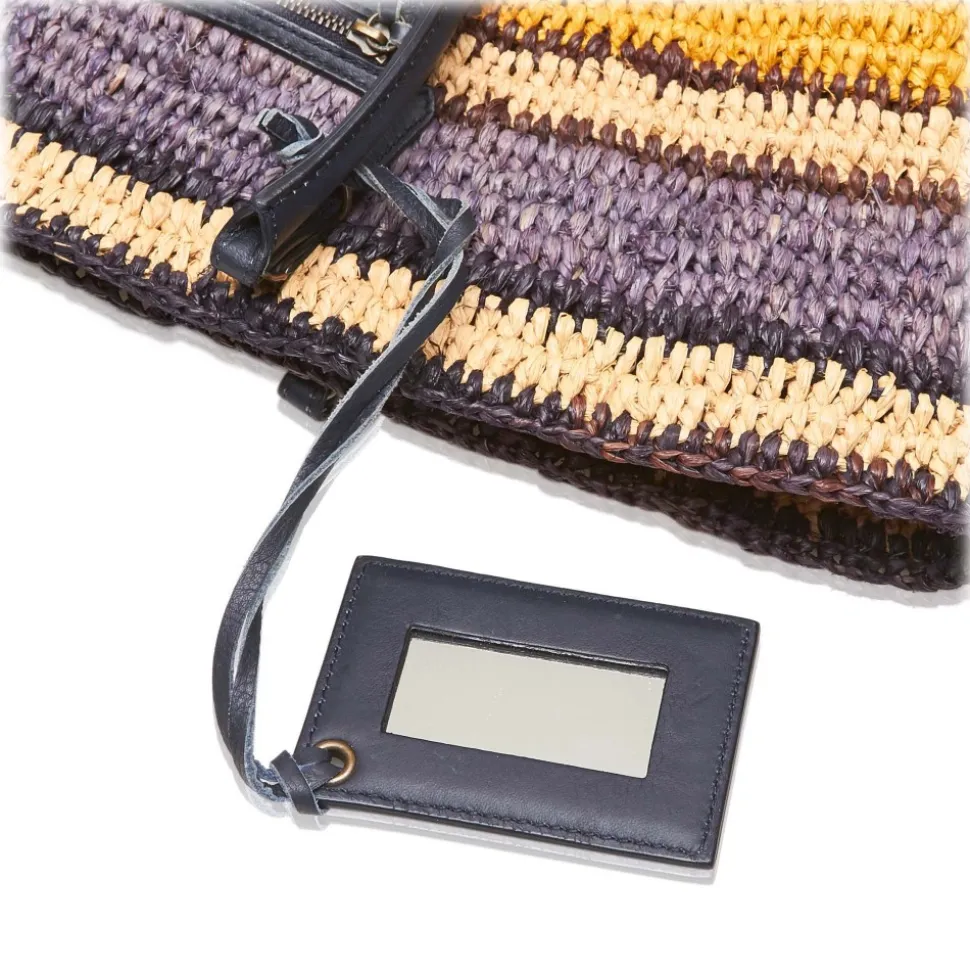 Balenciaga Vintage - Motocross Classic Panier Basket Bag - Brown Beige - Leather and Straw Handbag - Luxury High Quality - Avvenice