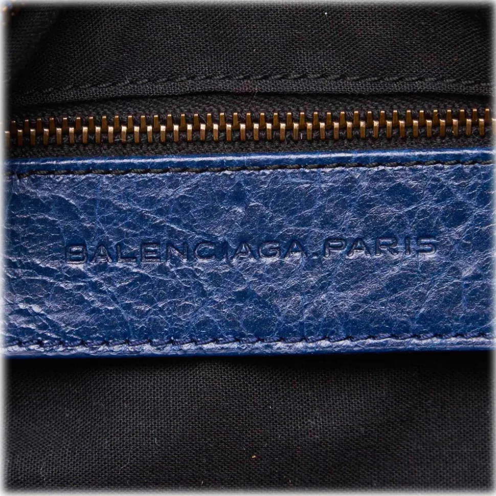 Balenciaga Vintage - Motocross Classic First Bag - Blue Navy - Leather Handbag - Luxury High Quality - Avvenice