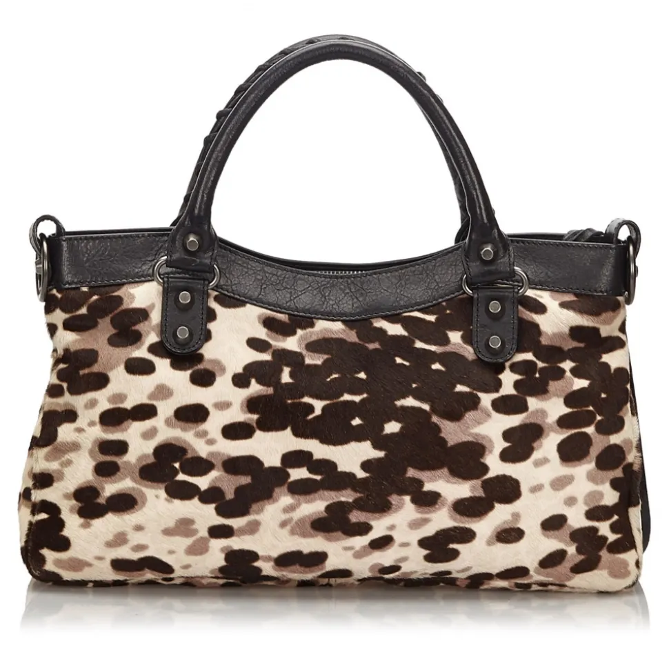 Balenciaga Vintage - Motocross Pony Hair Classic City Bag - Brown - Pony Hair and Leather Handbag - Luxury High Quality - Avvenice