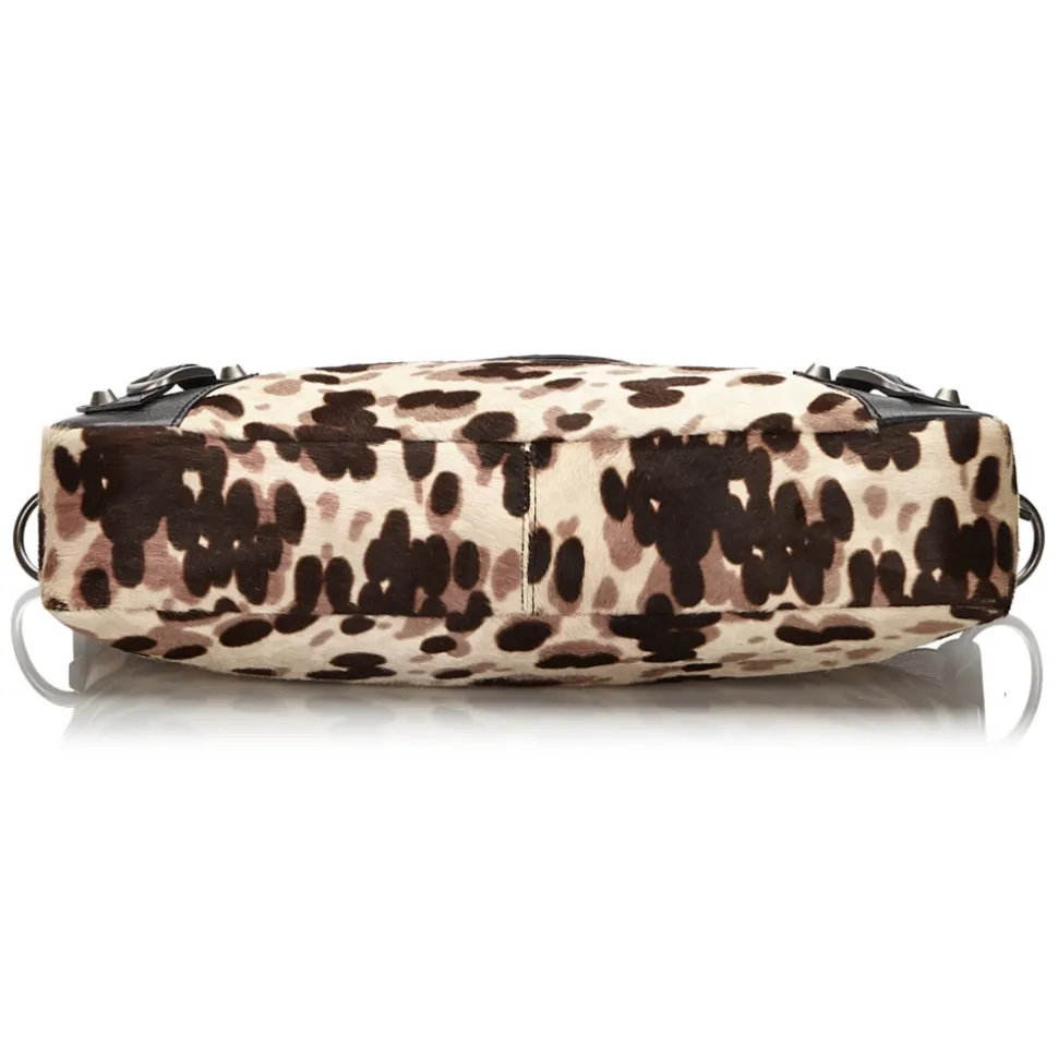 Balenciaga Vintage - Motocross Pony Hair Classic City Bag - Brown - Pony Hair and Leather Handbag - Luxury High Quality - Avvenice